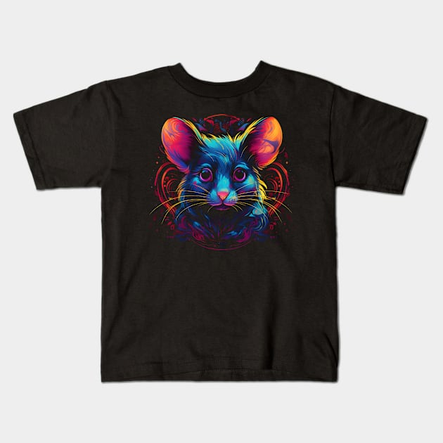 Neon Rodent #5 Kids T-Shirt by Everythingiscute